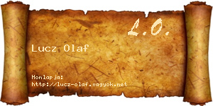 Lucz Olaf névjegykártya
